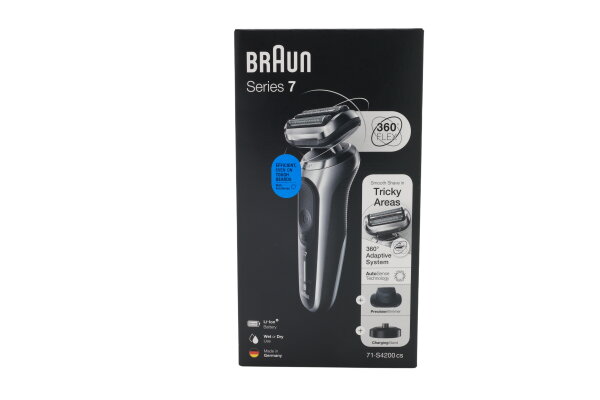 Braun 71-S4200cs Series 7 Rasierer Herren mit EasyClick Aufsatz, silber