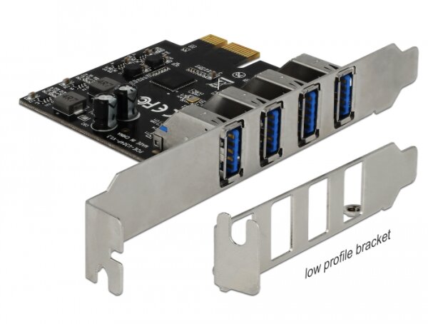Delock USB 3.0 PCI Express Karte mit 4 x externen Typ-A Buchsen