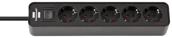 Brennenstuhl Ecolor Steckdosenleiste 5-fach schwarz 1,5m H05VV-F 3G1,5