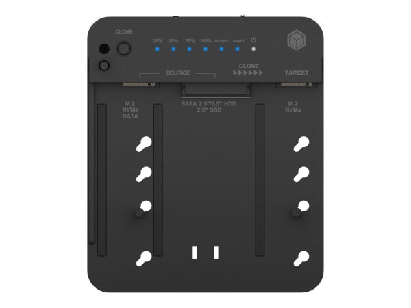 ICY BOX IB-2913MCL-C31, Docking & CloneStation für M.2 NVMe/SATA & 2,5"/3,5" SATA zu M.2 NVMe SSDs
