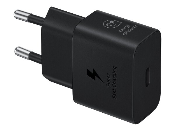 Samsung Schnellladegerät, USB-C, 25W mit Datenkabel, Black