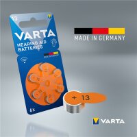 1x6 Varta Hearing Aid Batter. 13 Hörgeräte...