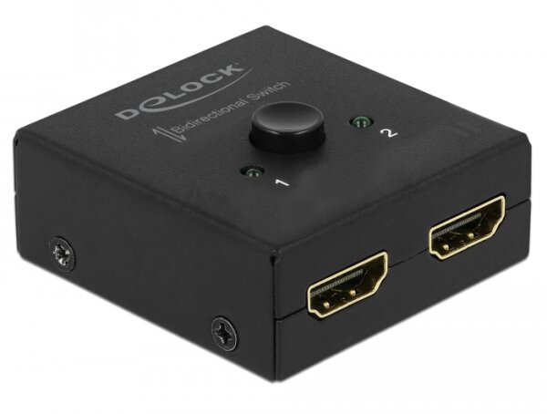 Delock HDMI 2 - 1 Umschalter bidirektional 4K 60 Hz kompakt