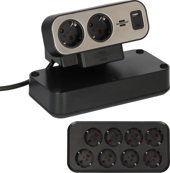 Brennenstuhl estilo Duplex-Tischsteckdosenleiste 10-fach mit USB-C und USB-A
