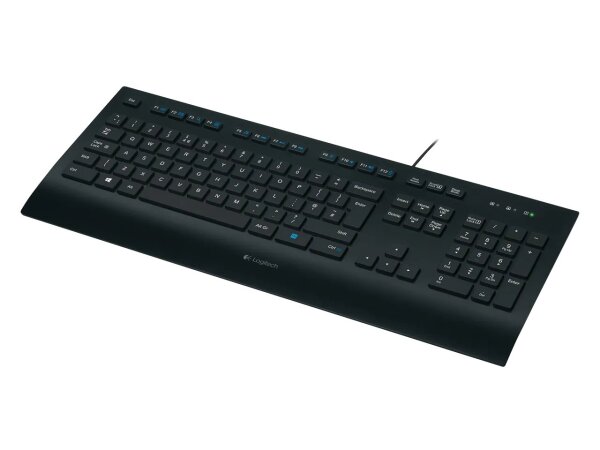 Logitech K280E Pro f/ Business Tastatur Büro USB QWERTZ Deutsch Schwarz