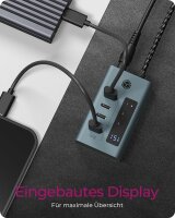 ICY BOX IB-HUB1454-C31, 4 Port Type-C USB 3.2 Gen 2 Type-C Hub, Aluminiumgehäuse