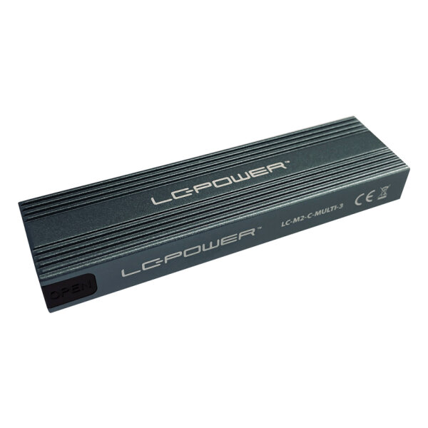 LC-Power LC-M2-C-MULTI-3 Speicherlaufwerksgehäuse SSD-Gehäuse Anthrazit M.2