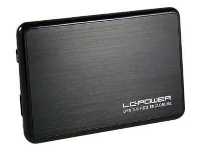 LC-Power LC-25BUB3 Speicherlaufwerksgehäuse Aluminium, Schwarz 2.5"
