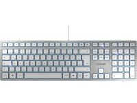 CHERRY KC 6000 SLIM Kabelgebundene Tastatur, Silber/...
