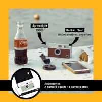 KODAK EKTAR H35 Halbformat-Filmkamera, 35 mm, wiederverwendbar, ohne Fokussierung, leicht, einfach zu bedienen (Sand)