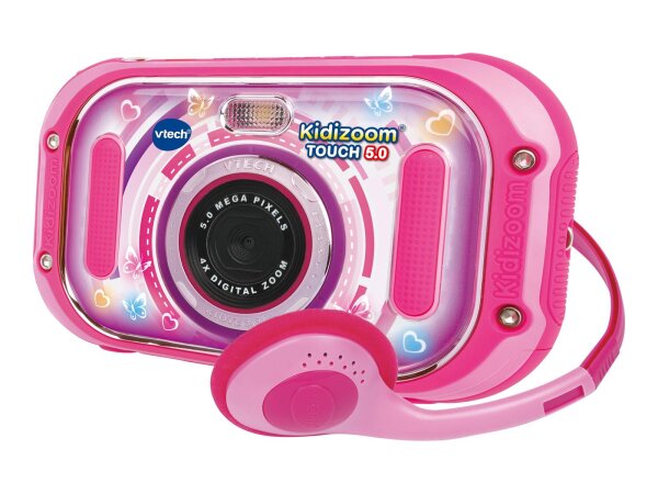 VTech KidiZoom Touch 5.0 pink – Kinderkamera mit Touchscreen, Selfie- und Videofunktion, Effekten, Spielen und vielem mehr – 5-12 Jahren