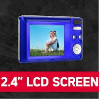 AGFA Photo Realishot DC5200 - Kompaktes Digitalkamera, 21MP, 2,4” LCD-Bildschirm, 8X Digitalzoom, HD 720p Video, Lithiumbatterie, SD-Karten, Szenenmodi - Blau