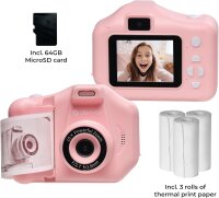 Denver KPC-1370 rosa Kinderkamera mit Drucker
