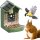 EASYPIX BirdyCam Futterhaus mit Kamera, Solarenergie, Automatische HD-Video- und Fotoaufnahmen von Vögeln, Futterspender für Garten