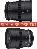 Samyang MF 24mm T1,5 VDSLR MK2 Fuji X – lichtstarkes T1,5 Weitwinkel Cine- und Video Objektiv für Fuji X Mount, 24 mm Festbrennweite, Follow Focus Zahnkränze Vollformat und APS-C, 8K Auflösung