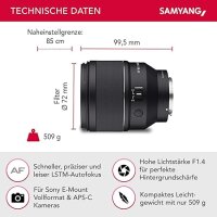Samyang AF 1,4/85 FE II   Sony E