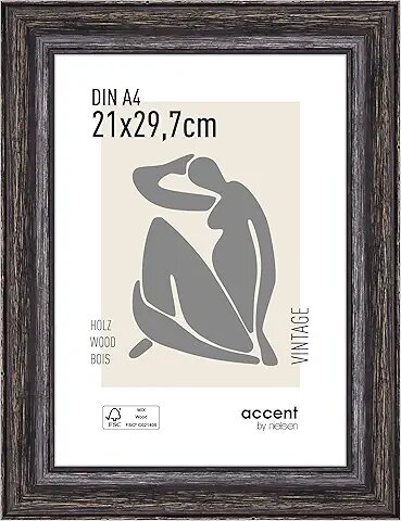 Nielsen Accent Vintage   21x29,7 Holz schwarz DIN A4      3221103
