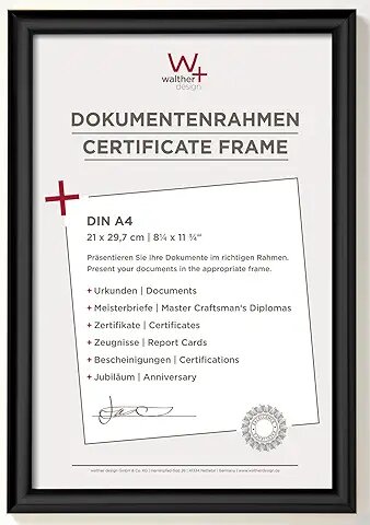 Walther Trendstyle       21x29,7 Kunststoff schwarz DIN A4 KP130B