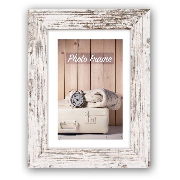 ZEP Nelson 6 weiß/braun    30x45 Holz Bilderrahmen         V21356