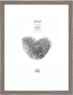 Deknudt S66KH3 P1          30x40 Holz grau eiche mit Passepartout