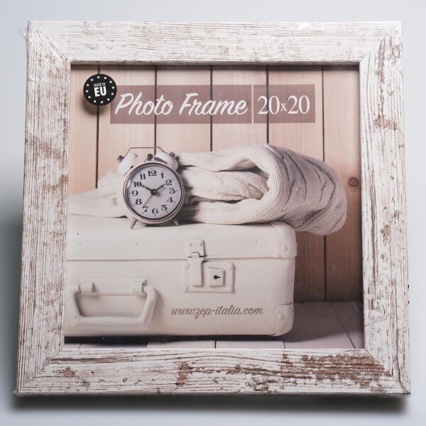 ZEP Nelson 6 weiß/braun    20x20 Holz Bilderrahmen         V21206