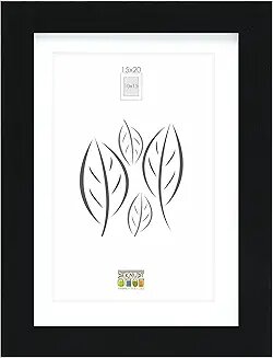 Deknudt S66KF2 P1          15x20 Holz schwarz mit Passepartout