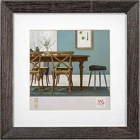 Walther Fiorito dunkelgrau 40x40 Holz inkl. Passepartout   EF440D