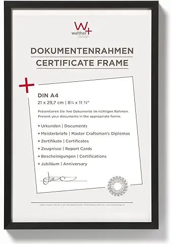 Walther Chair DIN A4     21x29,7 Aluminium schwarz         AJ130B