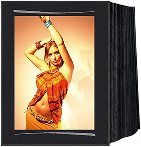 1x125 Daiber Endlospassepartouts 13x18cm Leinen schwarz Pinselstr