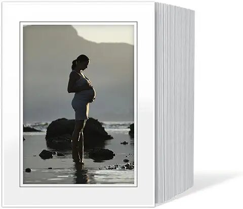 1x125 Daiber Endlospassepartouts 13x18cm weiß/graue Linie