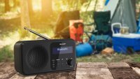 SHARP DR-P420(BK) Tragbares DAB+ Radio mit Bluetooth 5.0, DAB+/FM, USB- oder Batteriebetrieb schwarz