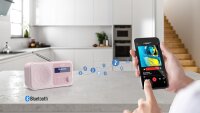 SHARP DR-P420(PK) Tragbares DAB+ Radio mit Bluetooth 5.0, DAB+/FM pink