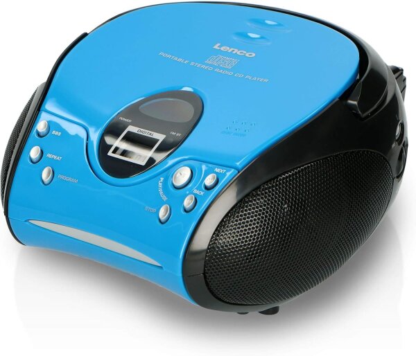 Lenco SCD-24 BLUE/BL - CD Player - Radio-CD Player - auch für Kinder