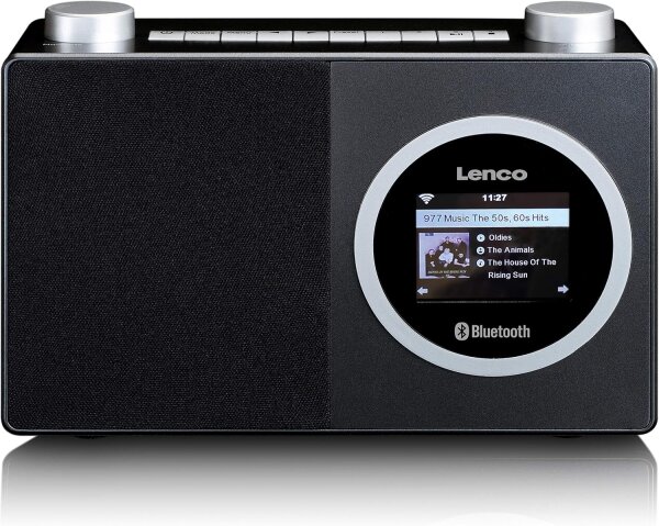 Lenco A003244 DIR 70 - tragbares Internetradio -DAB+Radio-RetroDigitalradio-WLAN-Bluetooth-2,4”Farbbildschirm-3Watt