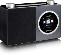 Lenco A003244 DIR 70 - tragbares Internetradio -DAB+Radio-RetroDigitalradio-WLAN-Bluetooth-2,4”Farbbildschirm-3Watt