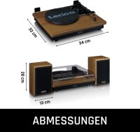 Lenco LS-100WD - Plattenspieler mit Lautsprecher - Schallplattenspieler