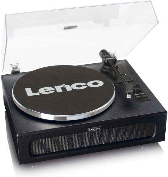 Lenco LS-430BK - Plattenspieler mit Lautsprecher - Schallplattenspieler