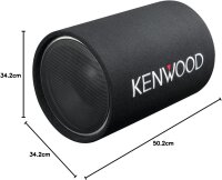 Kenwood KSC-W1200T Subwoofer (30 cm (12 Zoll), 1200 Watt) schwarz