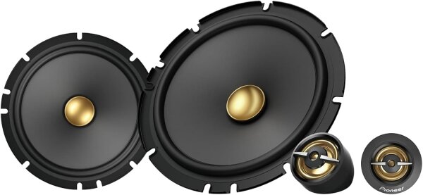 Pioneer TS-A1601C 16,5 cm 2-Weg-Komponentenlautsprecher Set mit 2 Lautsprechern (je 350 W max., 80 W Sinus)
