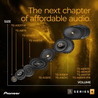 Pioneer TS-A1601C 16,5 cm 2-Weg-Komponentenlautsprecher Set mit 2 Lautsprechern (je 350 W max., 80 W Sinus)