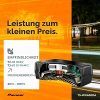 PIONEER TS-WX400DA Class-D Aktivsubwoofer mit digitaler Bassregelung für tiefedynamische Bässe (250 W)