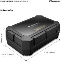 PIONEER TS-WX400DA Class-D Aktivsubwoofer mit digitaler Bassregelung für tiefedynamische Bässe (250 W)