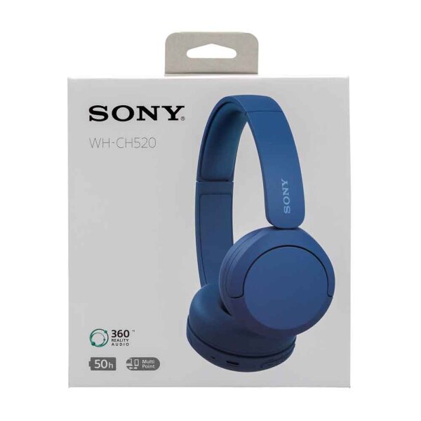 Sony WH-CH520 Kabellose Bluetooth-Kopfhörer, blau