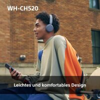 Sony WH-CH520 Kabellose Bluetooth-Kopfhörer, blau