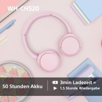 Sony WH-CH520 Kabellose Bluetooth-Kopfhörer, blau