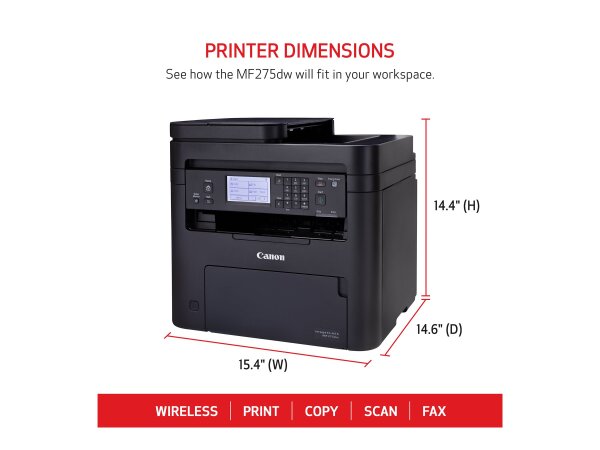 Canon i-SENSYS MF275dw Laser A4 2400 x 600 DPI 29 Seiten pro Minute WLAN