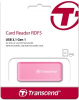 Transcend RDF5 Kartenleser USB 3.2 Gen 1 (3.1 Gen 1) Type-A Pink
