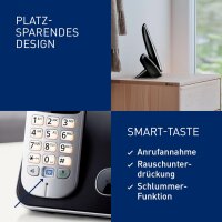 Panasonic Schnurlostelefon mit AB KX-TG6812GB Duo - schwarz