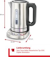 SOLIS Vario Temp Kettle Wasserkocher mit Temperaturwahl