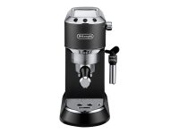 DeLonghi Dedica Style EC 685.B – Espresso Siebträgermaschine, Espressomaschine mit professionellem Milchaufschäumer, nur 15 cm breit, für Kaffeepulver oder ESE Pads, 1 l Wassertank, schwarz